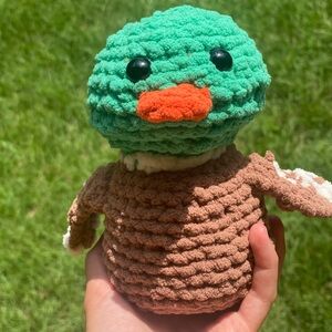 Crochet duck mallard